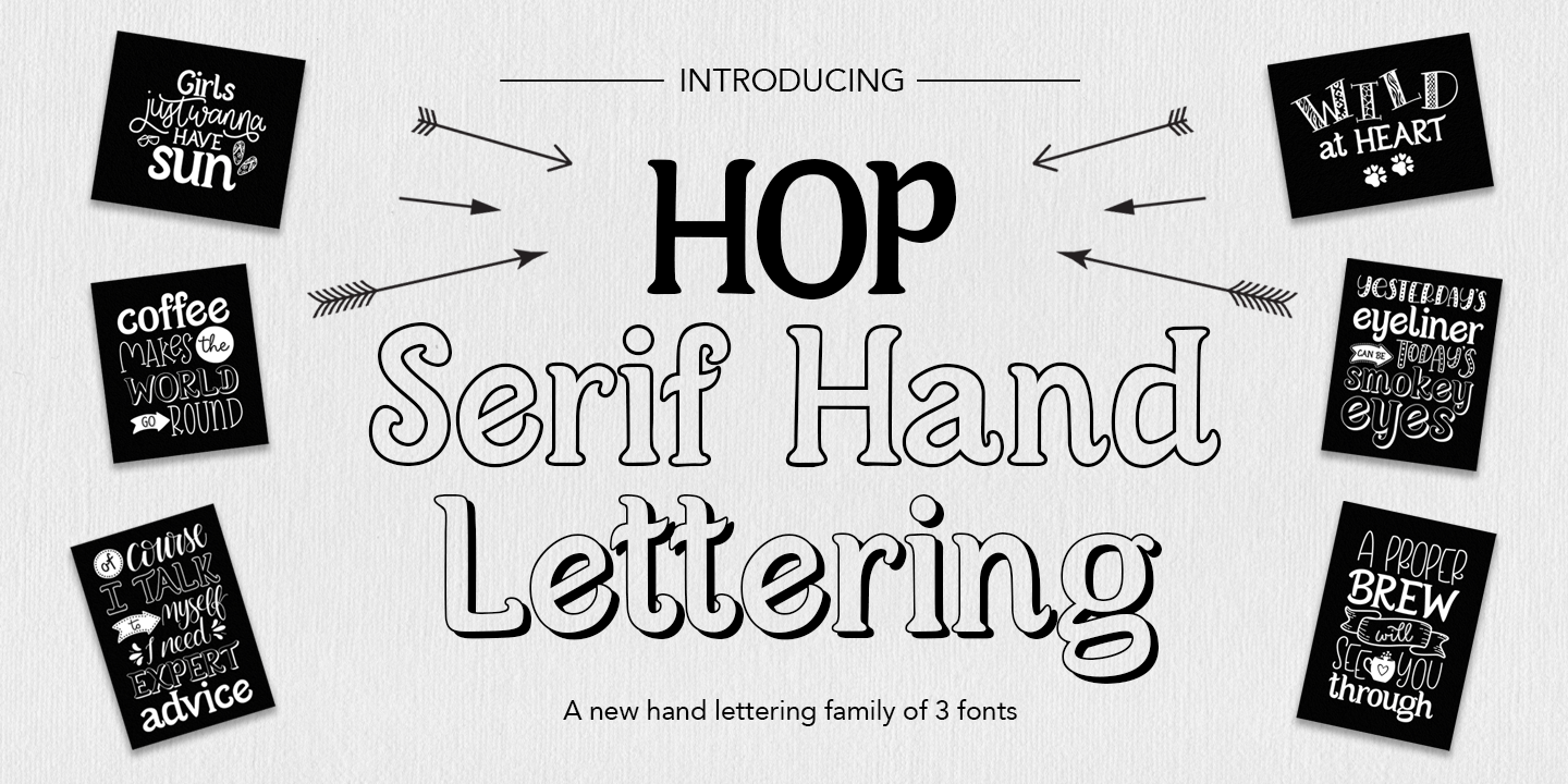 Schriftart Hop Serif Hand Lettering